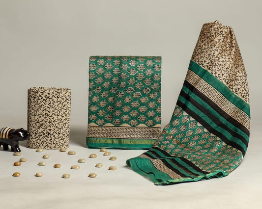 Pure Chanderi Silk Suit - A Blend Of Tradition & Grace