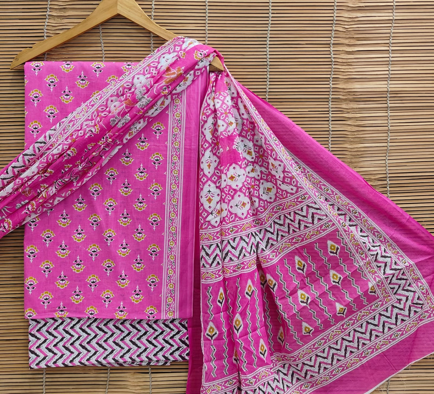 Premium Pure Cotton Suit With Mulmul Dupatta