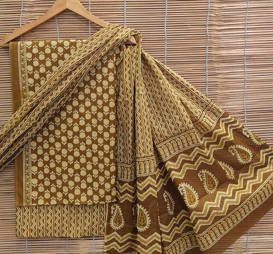 Pure Cotton Suit With Mulmul Dupatta