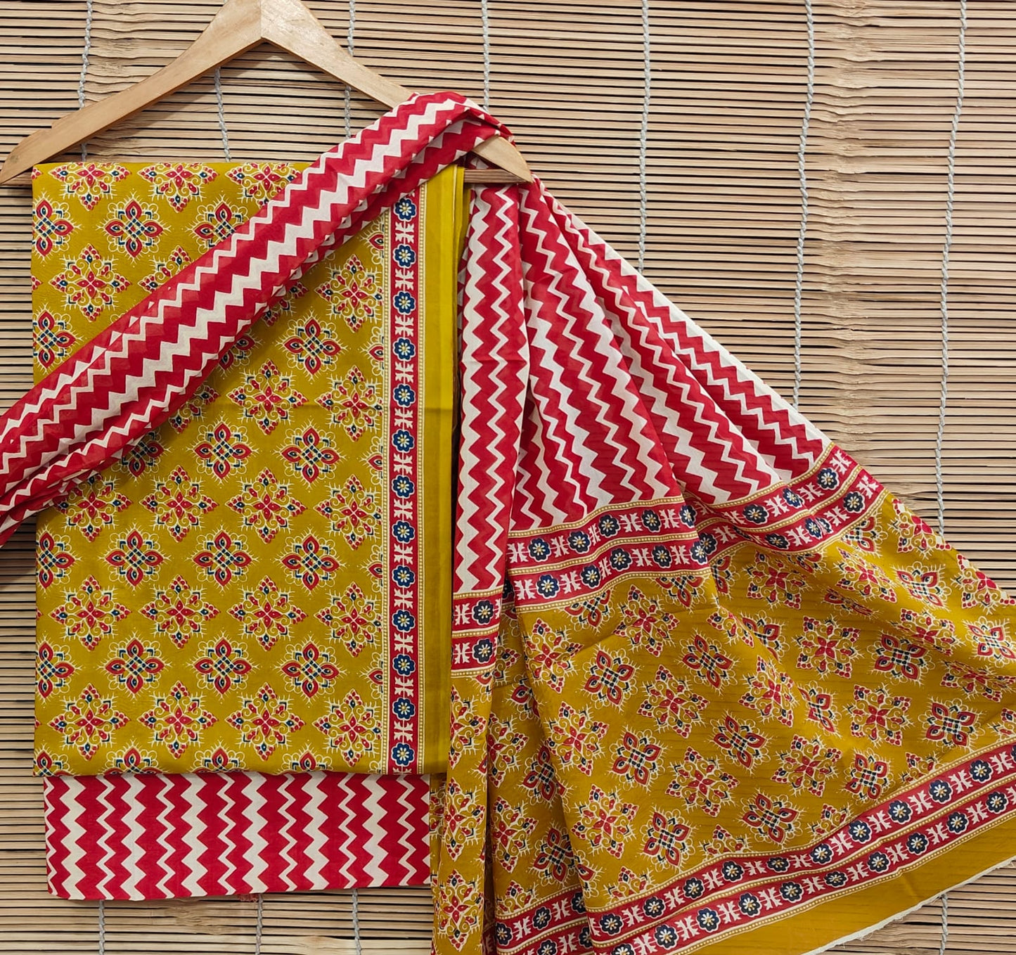 Premium Hand Block Printed Cotton Suit Set