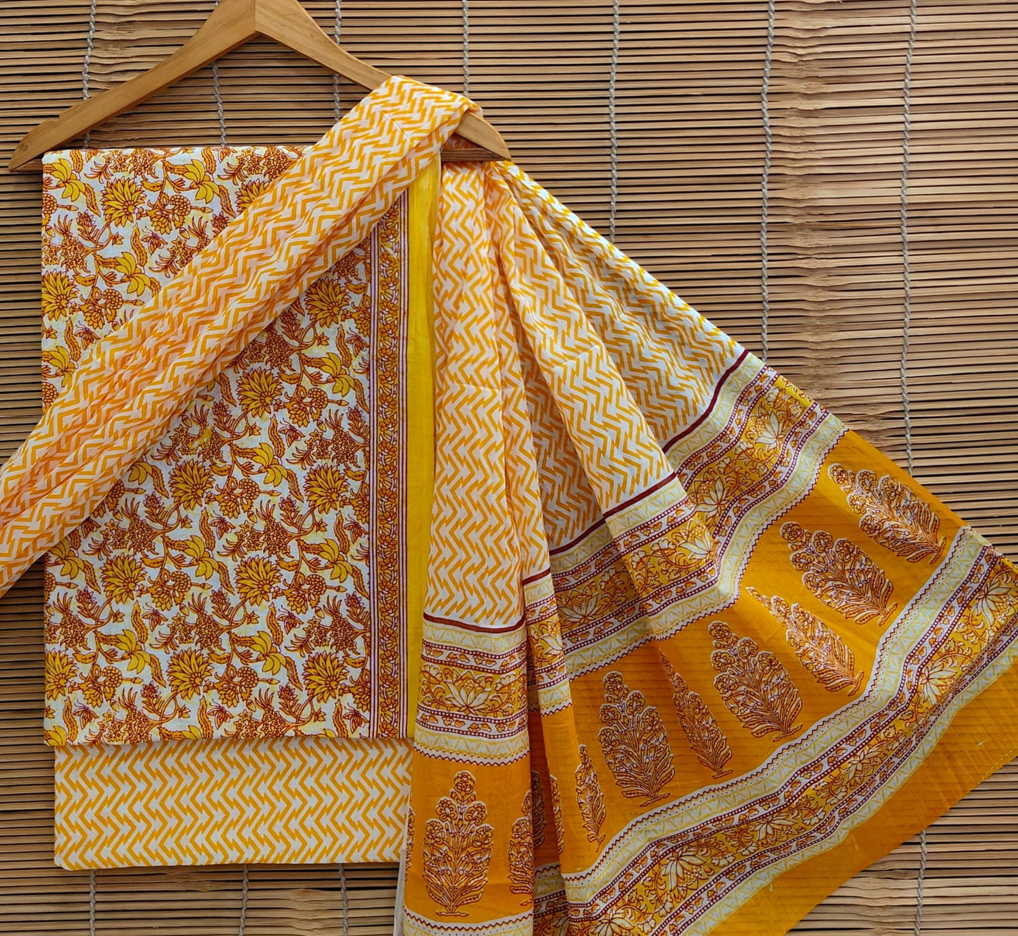 Exclusive Hand Block Print Cotton Suit Set