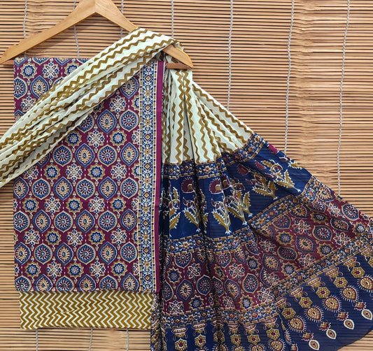 Soft Cotton Suit With Mulmul Dupatta