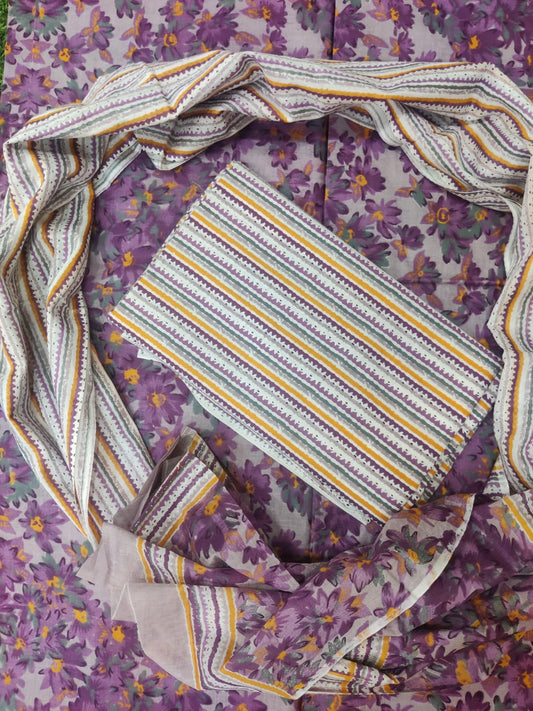 Pure Soft Cotton Suit With Mulmul Dupatta