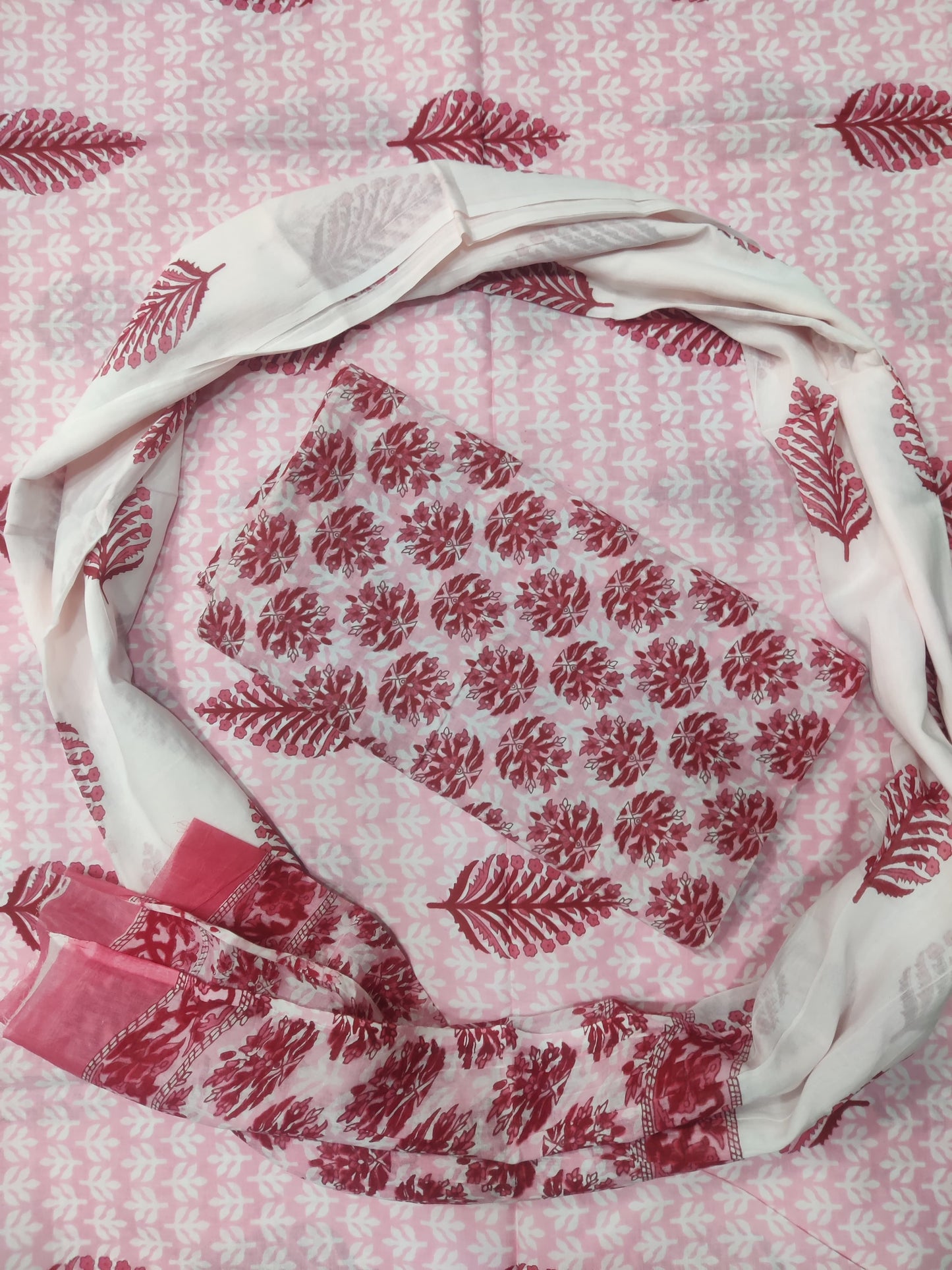 Oraganic Cotton Suit With Mulmul Dupatta