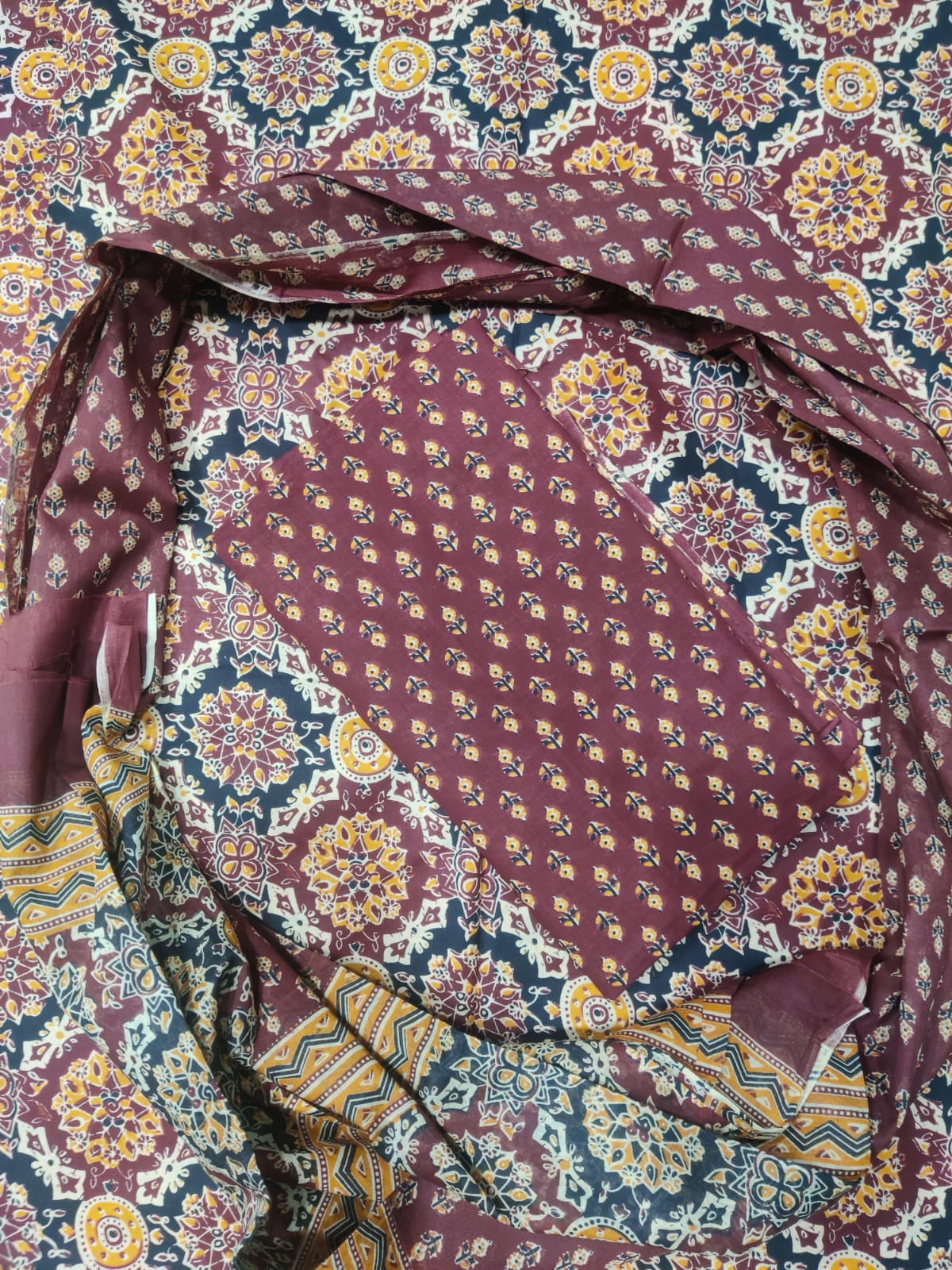 Exclusive Pure Cotton Suit With Mulmul Dupatta