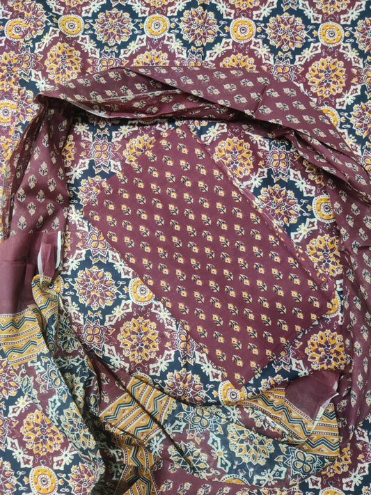 Exclusive Pure Cotton Suit With Mulmul Dupatta