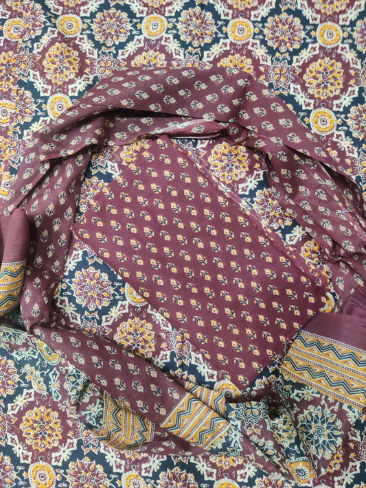 Exclusive Pure Cotton Suit With Mulmul Dupatta