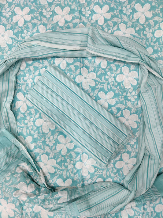 Exclusive Pure Cotton Suit With Mulmul Dupatta