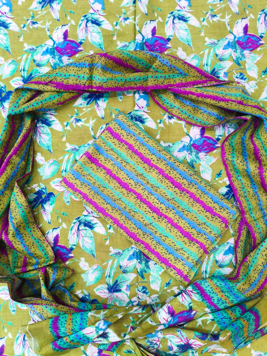 Premium Cotton Suit With Mulmul Dupatta