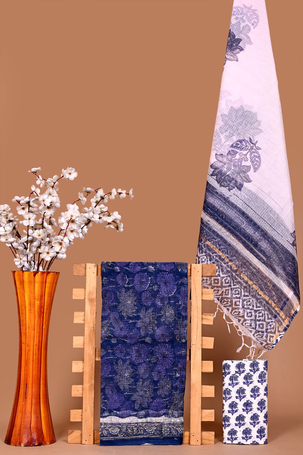 Elegant Hand Block Printed Kota Cotton Suit Material