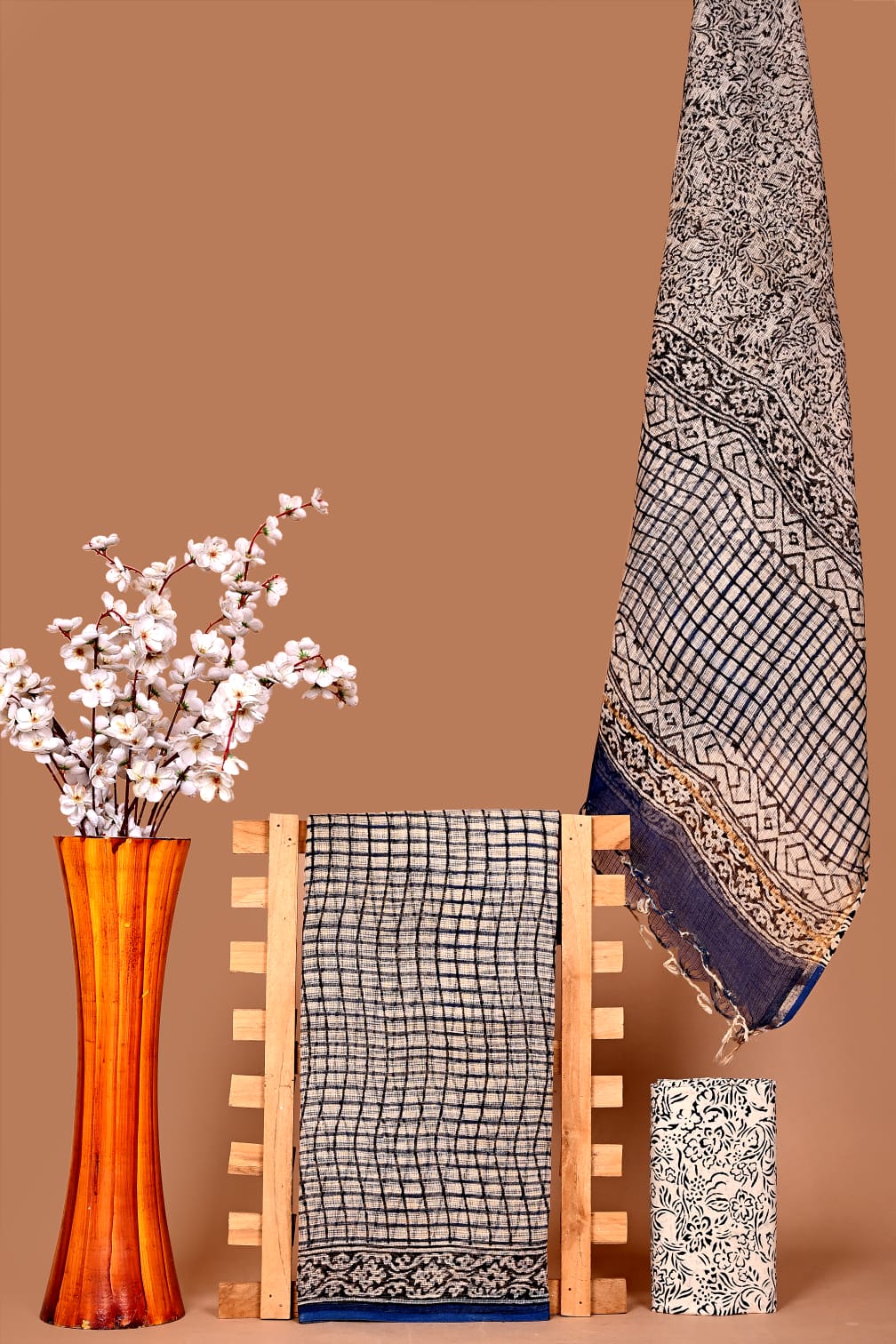 Elegant Hand Block Printed Kota Cotton Suit Material