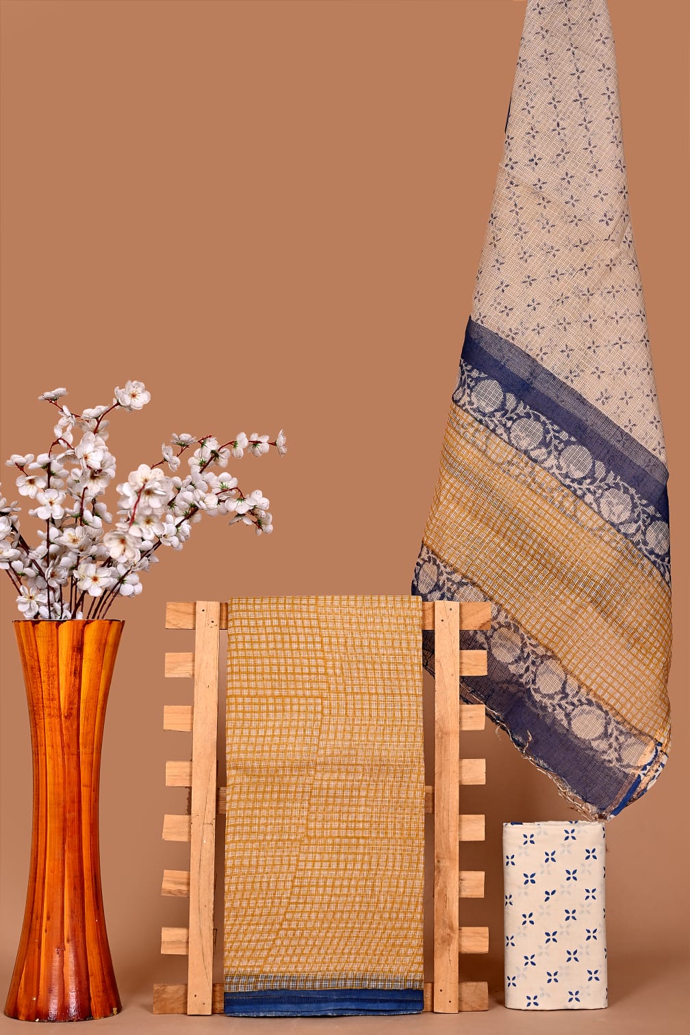 New Hand Block Printed Kota Cotton Dress Material Set