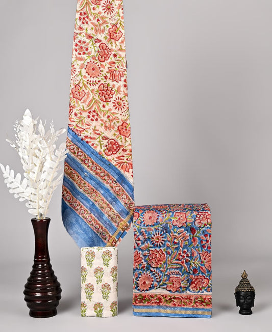 Royal Elegant Printed Chanderi Silk Suit Set