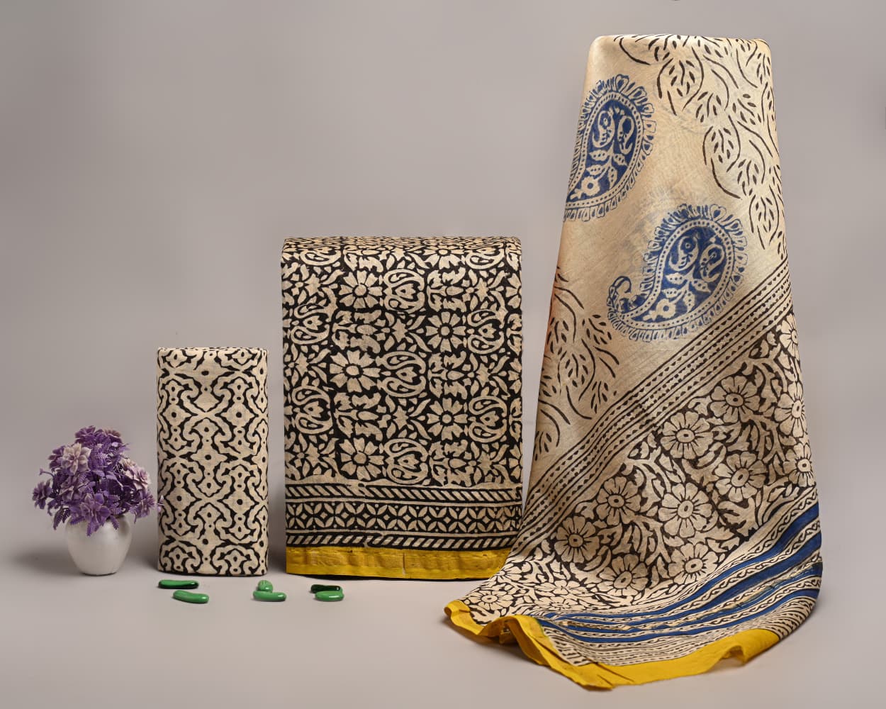 Royal Elegant Printed Chanderi Silk Suit Set