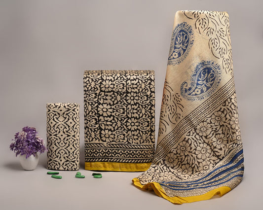 Royal Elegant Printed Chanderi Silk Suit Set