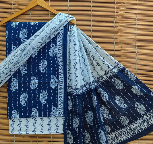 Premium Pure Cotton Suit With Mulmul Dupatta