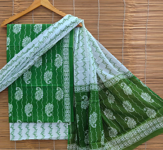 Organic Cotton Suit With Mulmul Dupatta