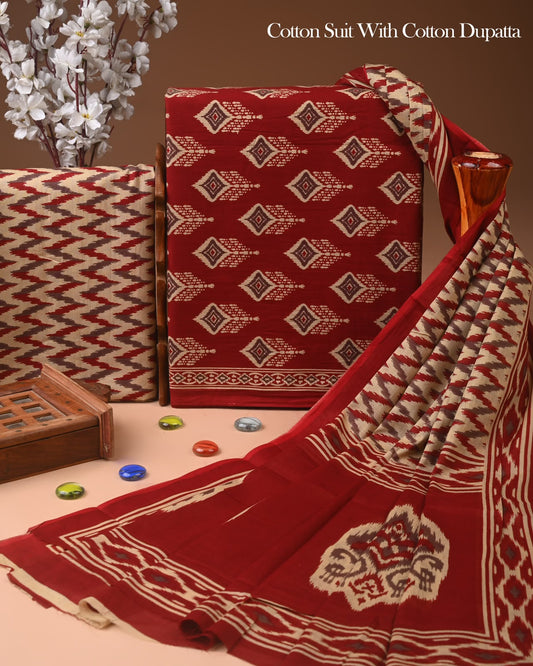 Pure Cotton Suit With Mulmul Dupatta 43