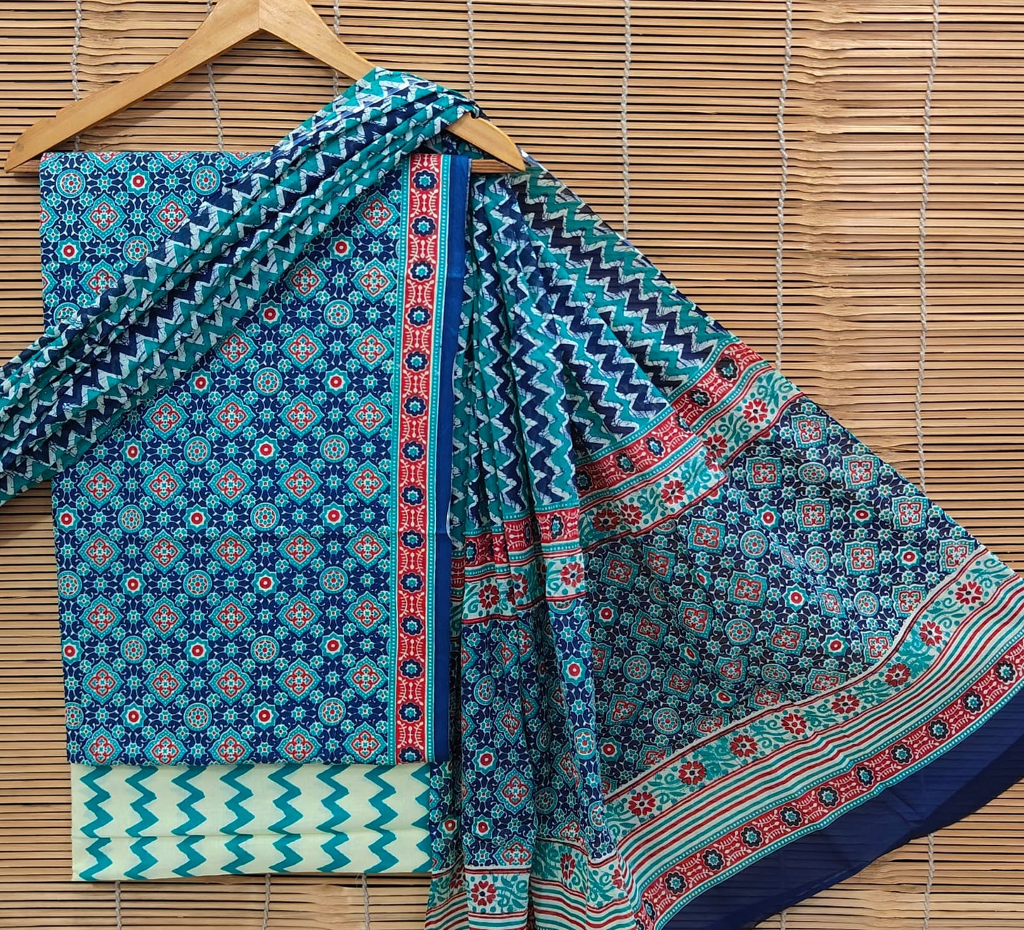 Premium Hand Block Print Cotton Suit Set
