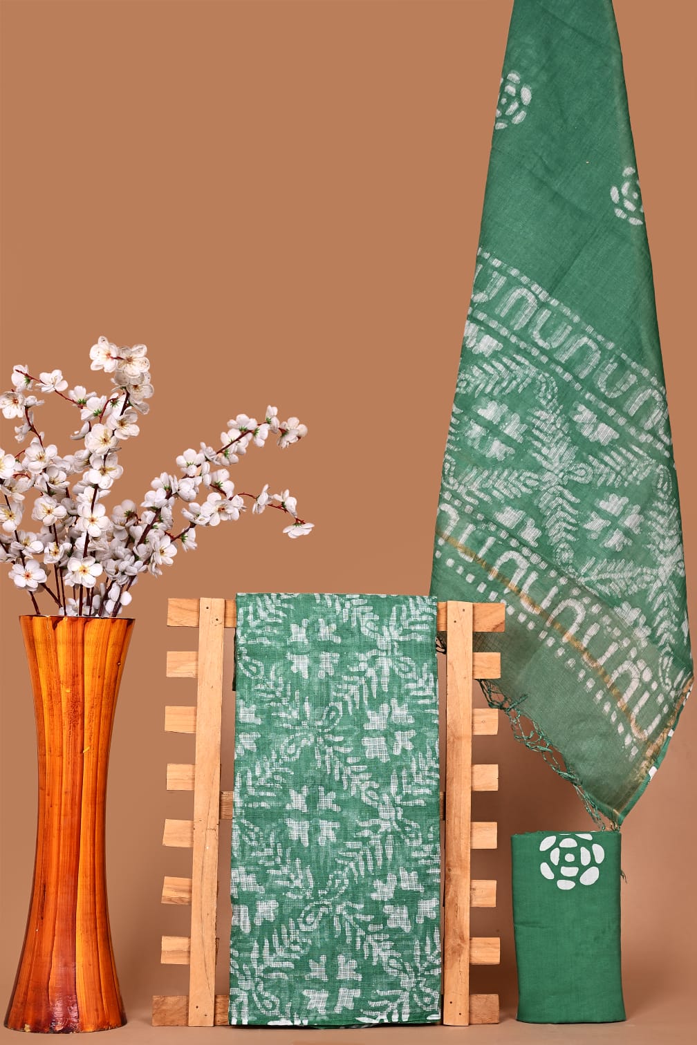 New Hand Block Printed Kota Cotton Dress Material Set