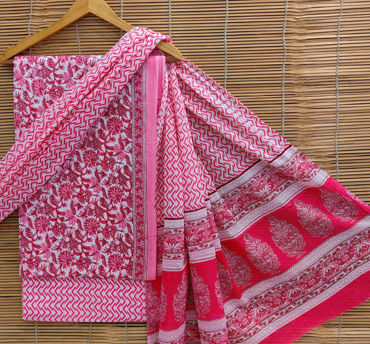 Exclusive Pure Cotton Suit With Mulmul Dupatta