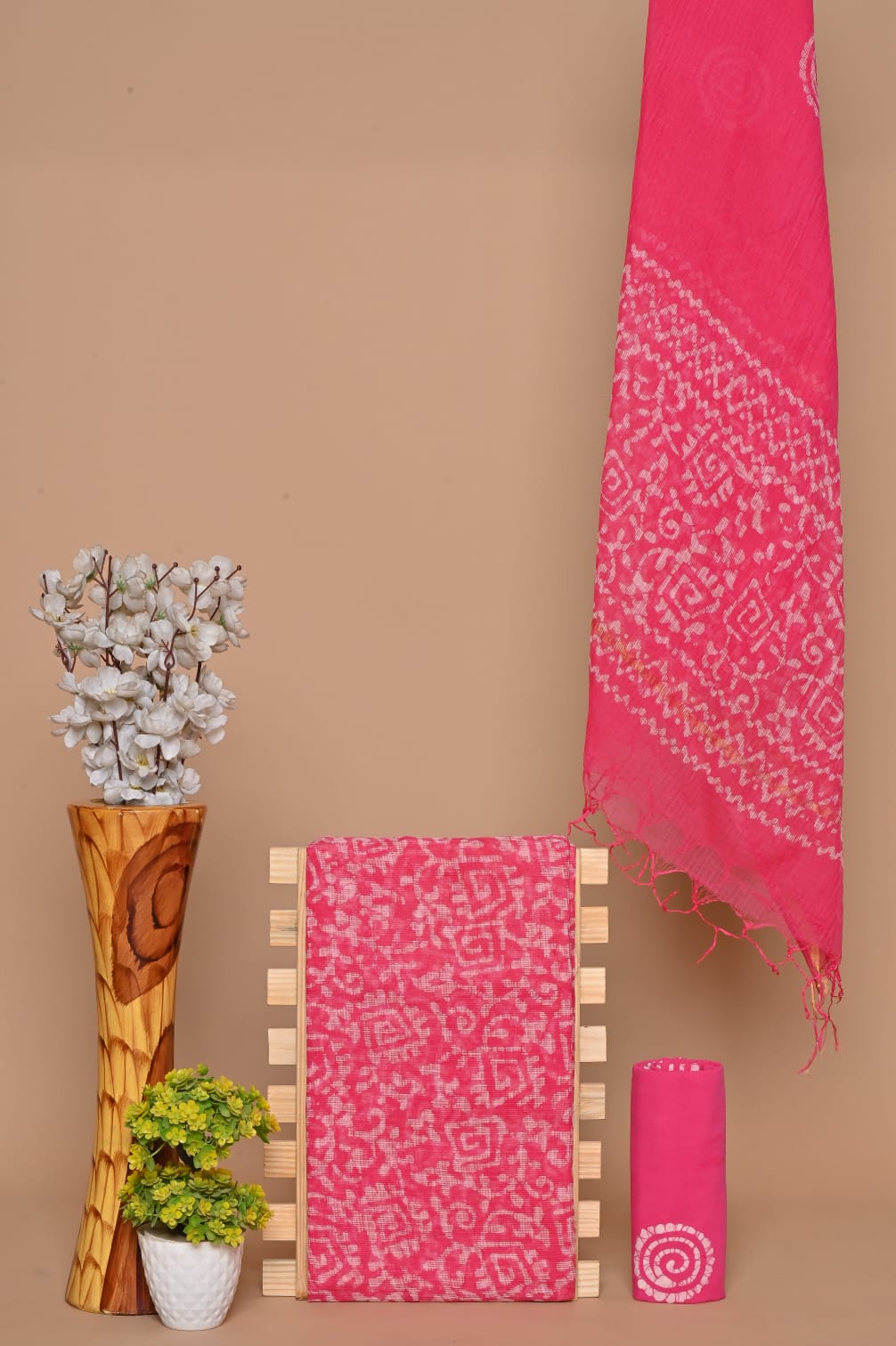 Elegant Hand Block Printed Kota Cotton Suit Material