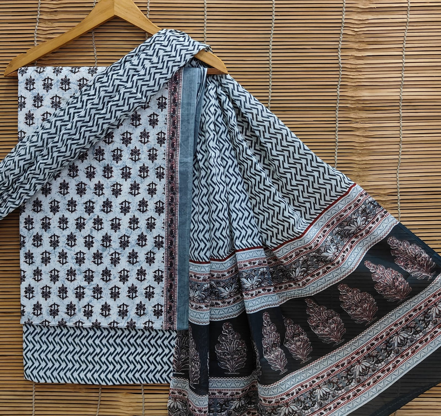 Organic Cotton Suit With Cotton Dupatta