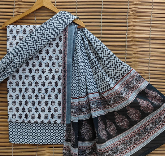 Organic Cotton Suit With Cotton Dupatta