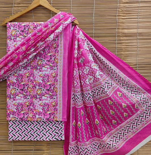 Organic Cotton Suit With Mulmul Dupatta