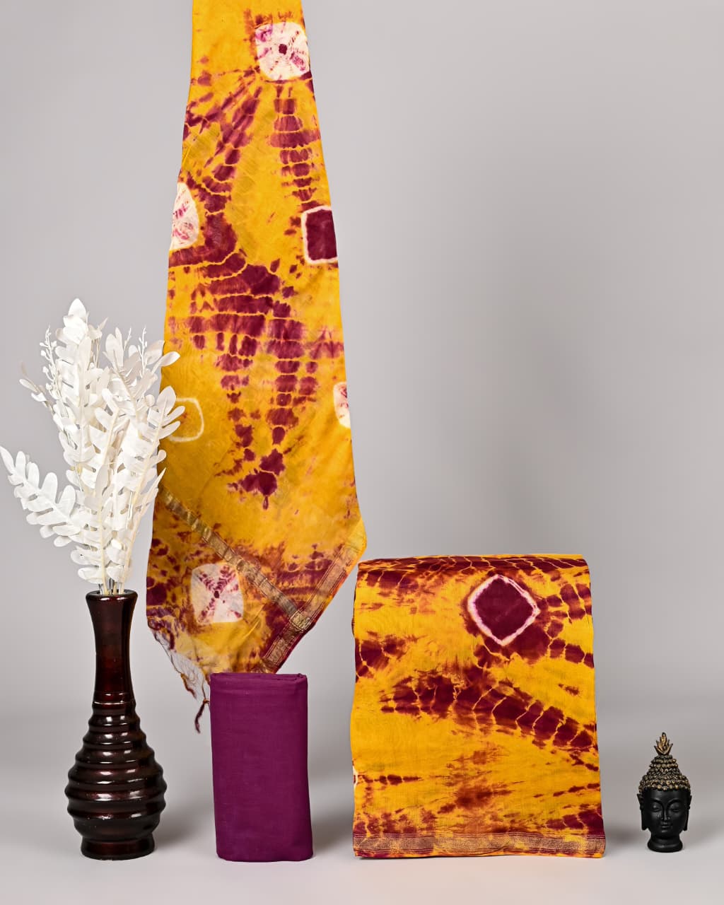 Premium Hand Block Print Chanderi Silk Suit