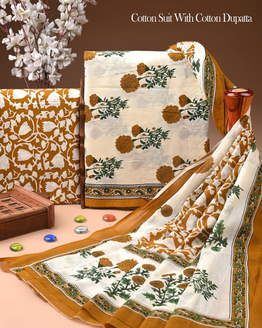 Exclusive Hand Block Print Cotton Suit Set 15