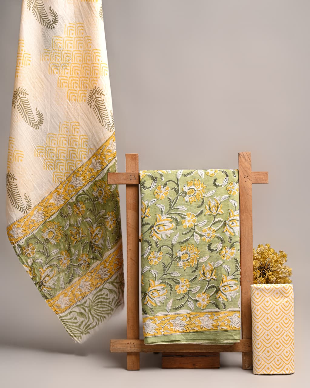 Premium Hand Block Print Cotton Suit With Cotton Dupatta