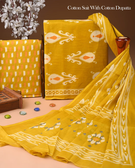 Sanganeri Print Cotton Suit With Mulmul Dupatta 65