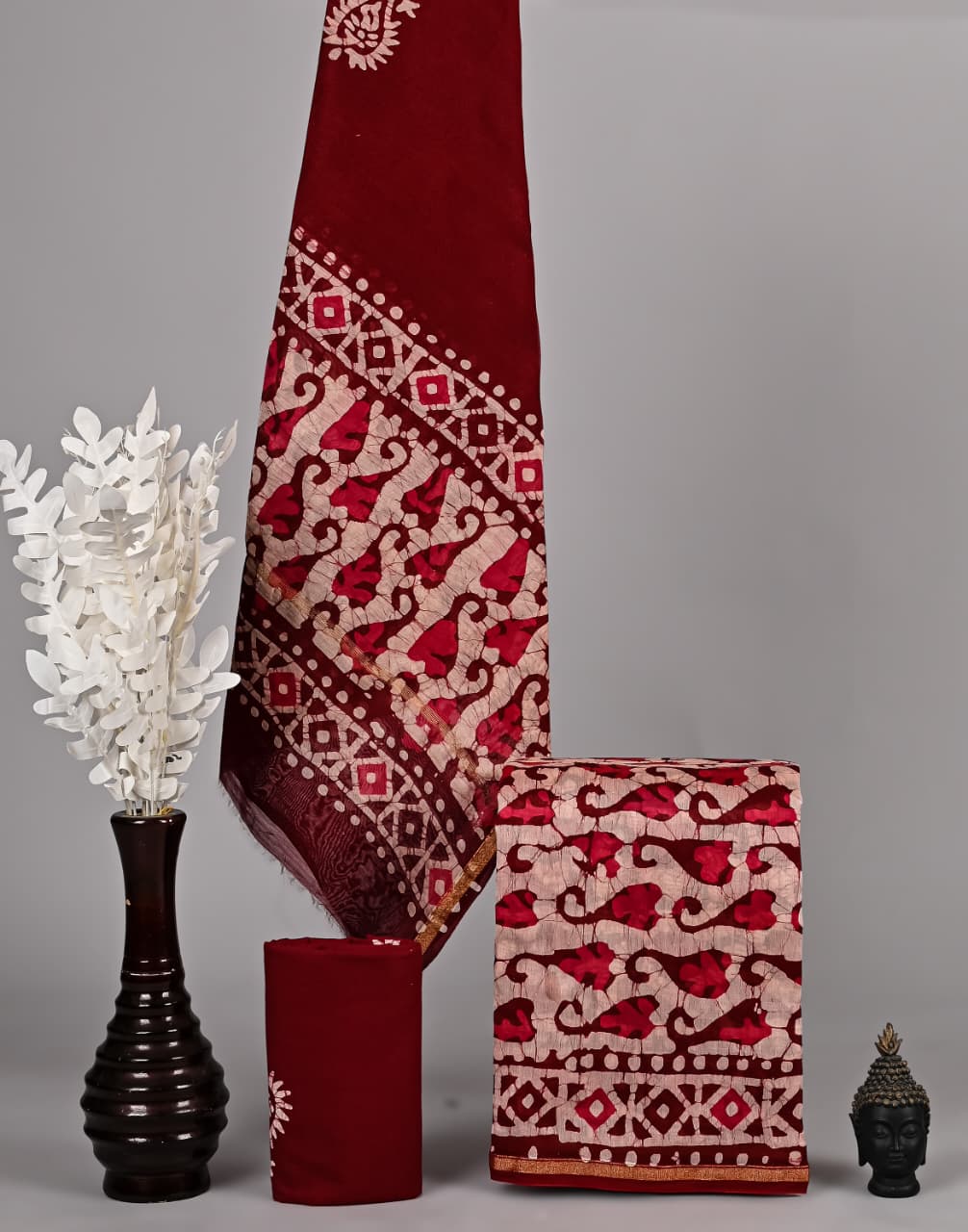 Bagru Hand Block Printed Chanderi Silk Suit Set
