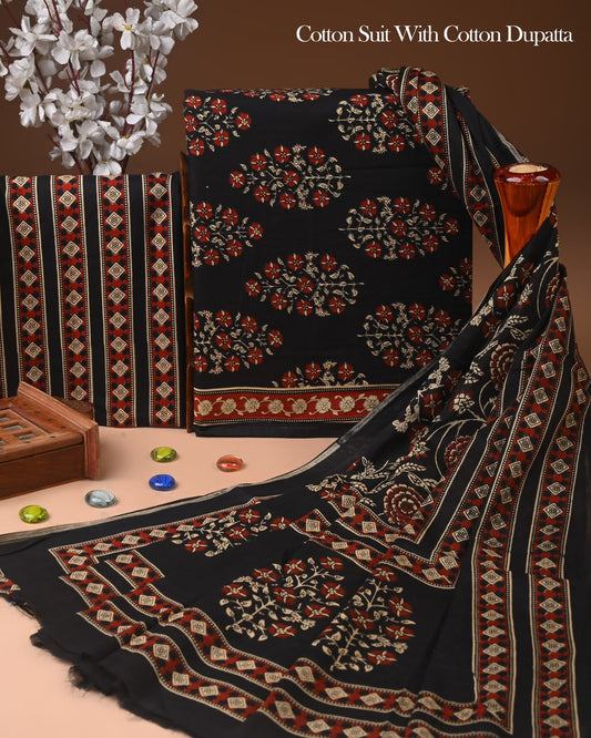 Premium Pure Cotton Suit With Mulmul Dupatta 78