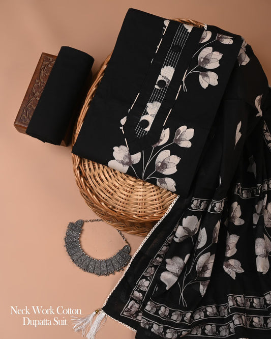 Black New Organic Cotton With Gota Patti Work Suit (29)
