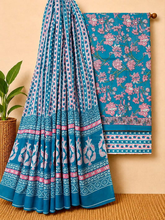 Premium Pure Cotton Suit With Mulmul Dupatta 78