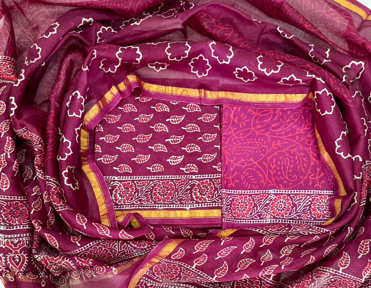 Luxurious Chanderi Silk Suit Set - Ethnic Royalty Redefined