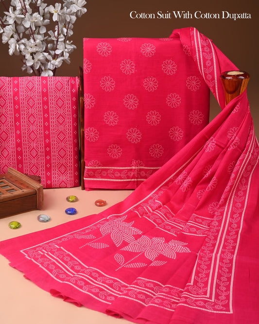 Exclusive Hand Block Print Organic Cotton Suit Set 81