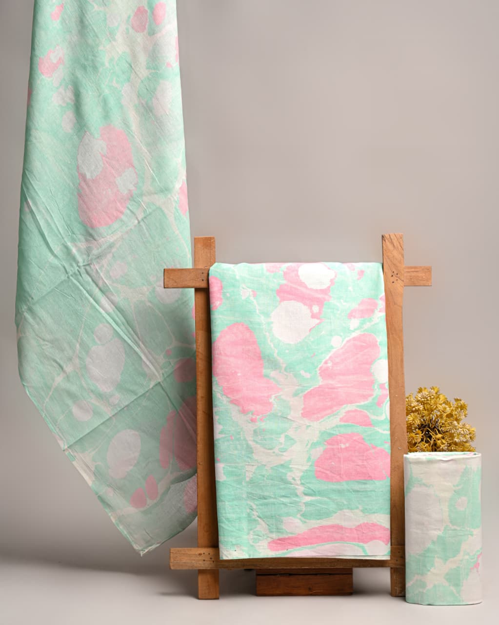 Sanganeri Print Cotton Suit With Mulmul Dupatta