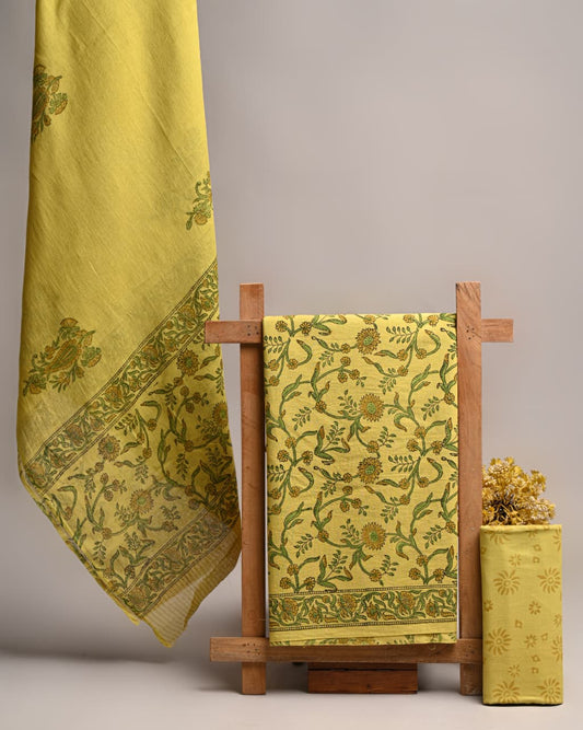 Exclusive Cotton Suit Set With Mulmul Dupatta