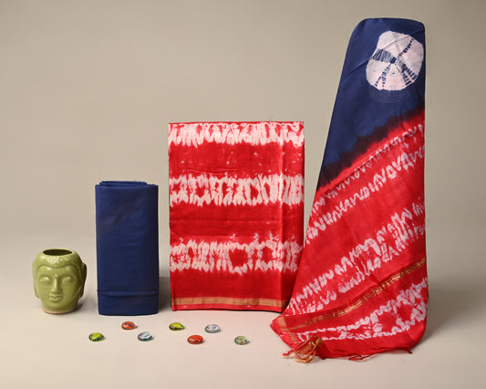 Sanganeri Prints Chanderi Silk Suit Set