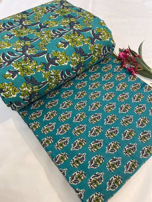 Exclusive Hand Block Print Cotton Top & Bottom Set (5)