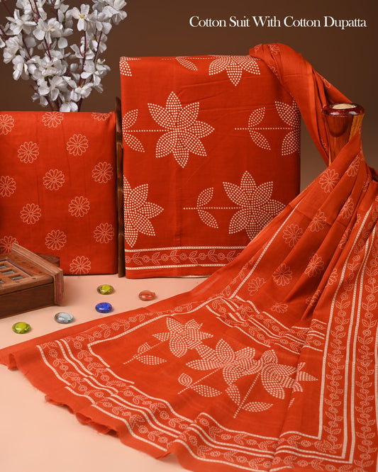 Exclusive Pure Cotton Suit With Mulmul Dupatta 66