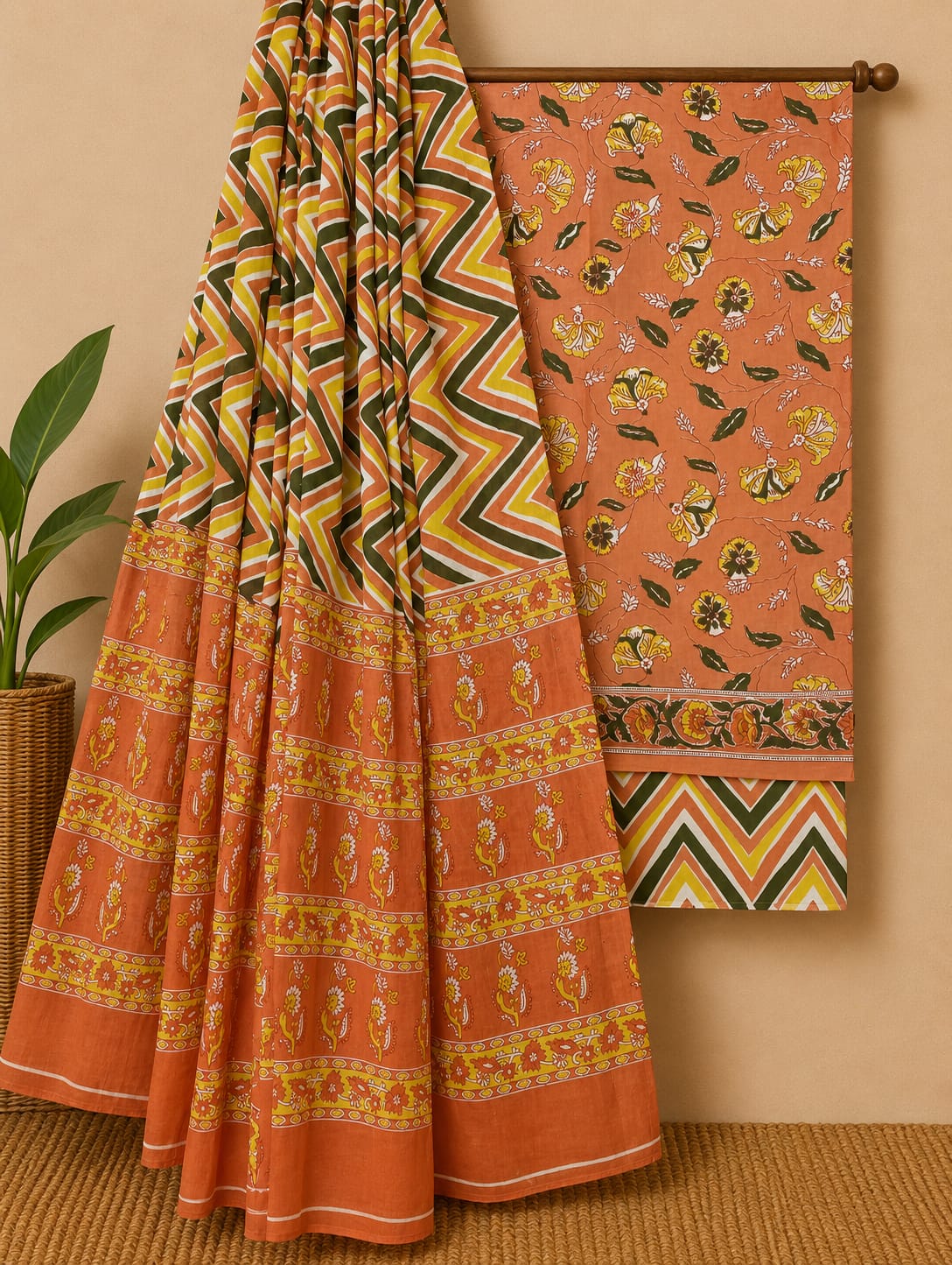 Premium Soft Cotton Suit With Mulmul Dupatta 23