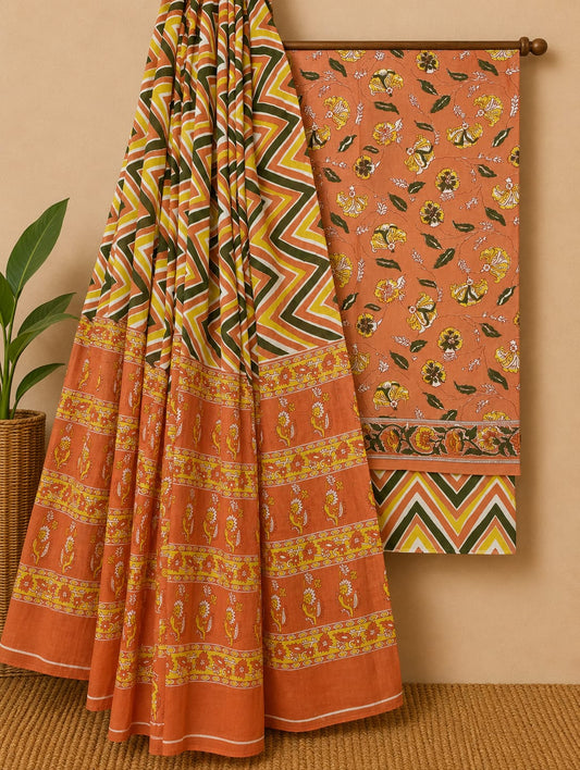 Premium Soft Cotton Suit With Mulmul Dupatta 23
