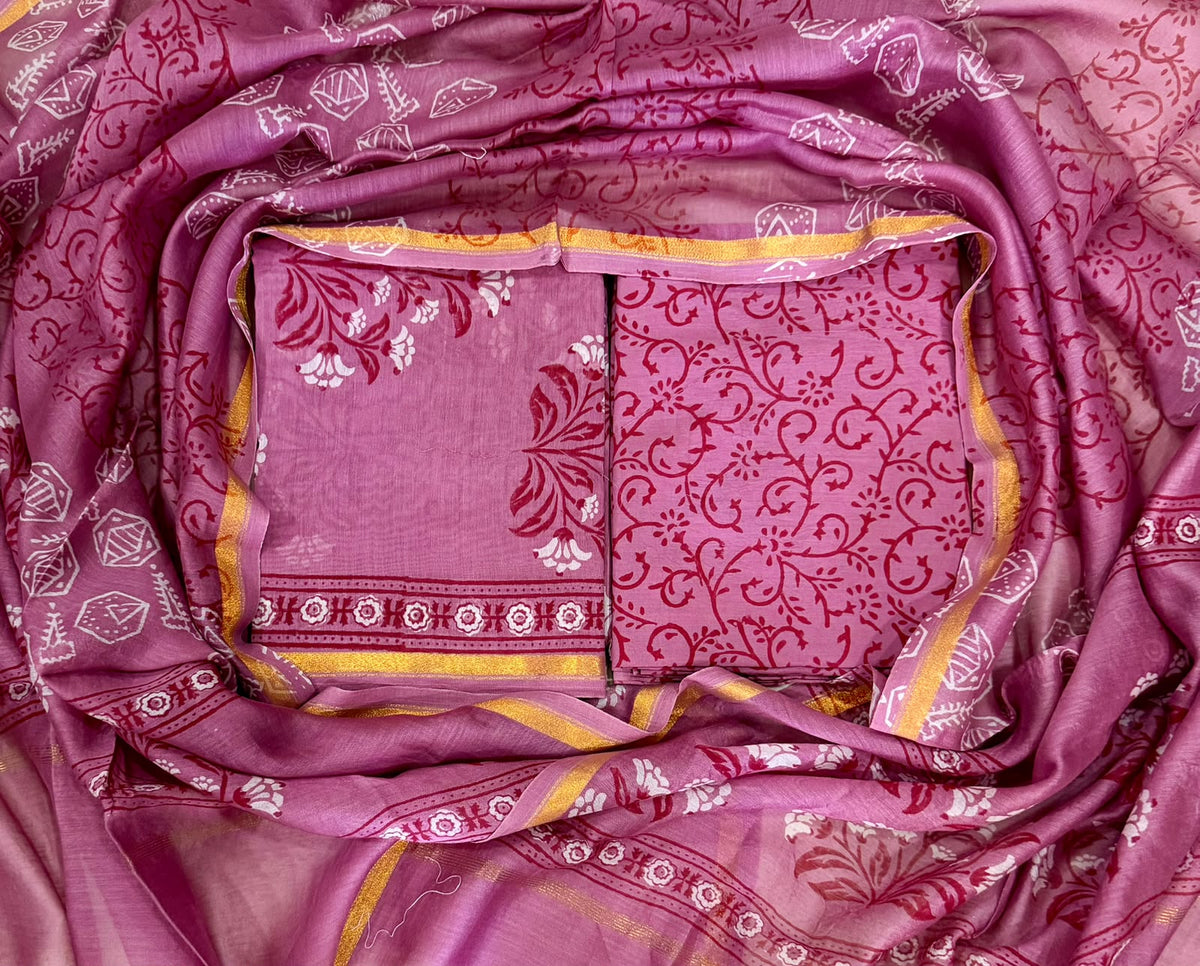 Premium Chanderi Silk Suit-Perfect For Festive & Ethnic Wear