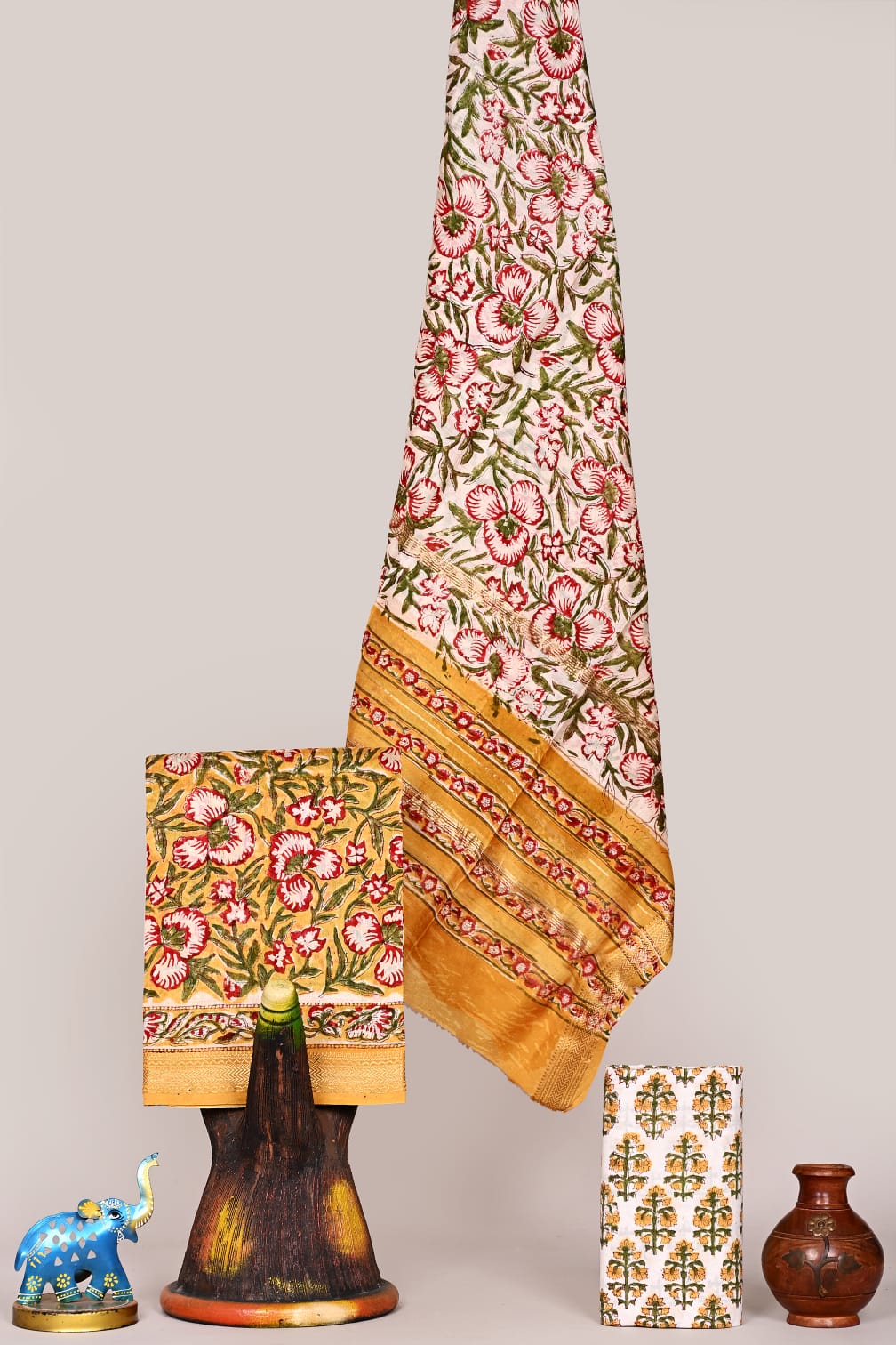 Luxury Maheshwari Silk Suit Set