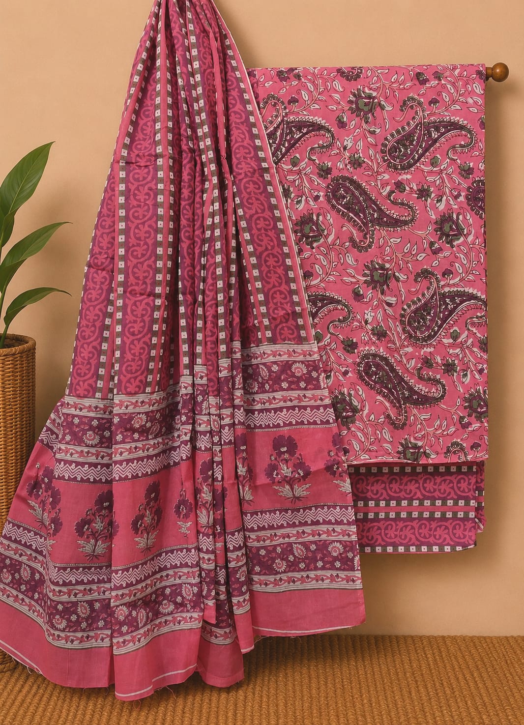 Sanganeri Print Pure Cotton Suit With Mulmul Dupatta 44