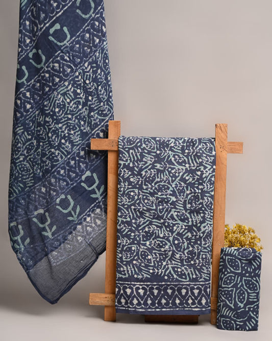 Jaipur Hand Block Print Cotton Suit with Soft Cotton Dupatta 35